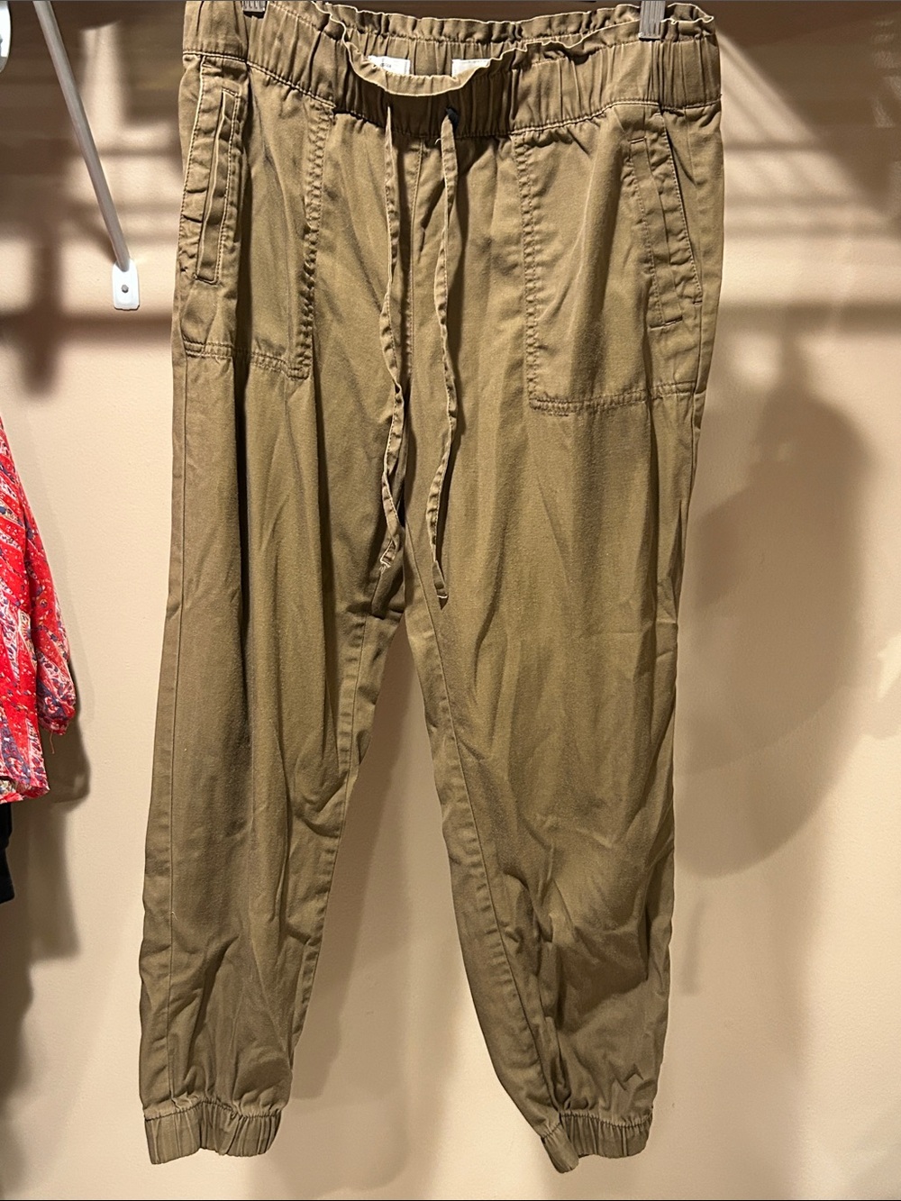 Loft brown Cargo-Style Drawstring Joggers